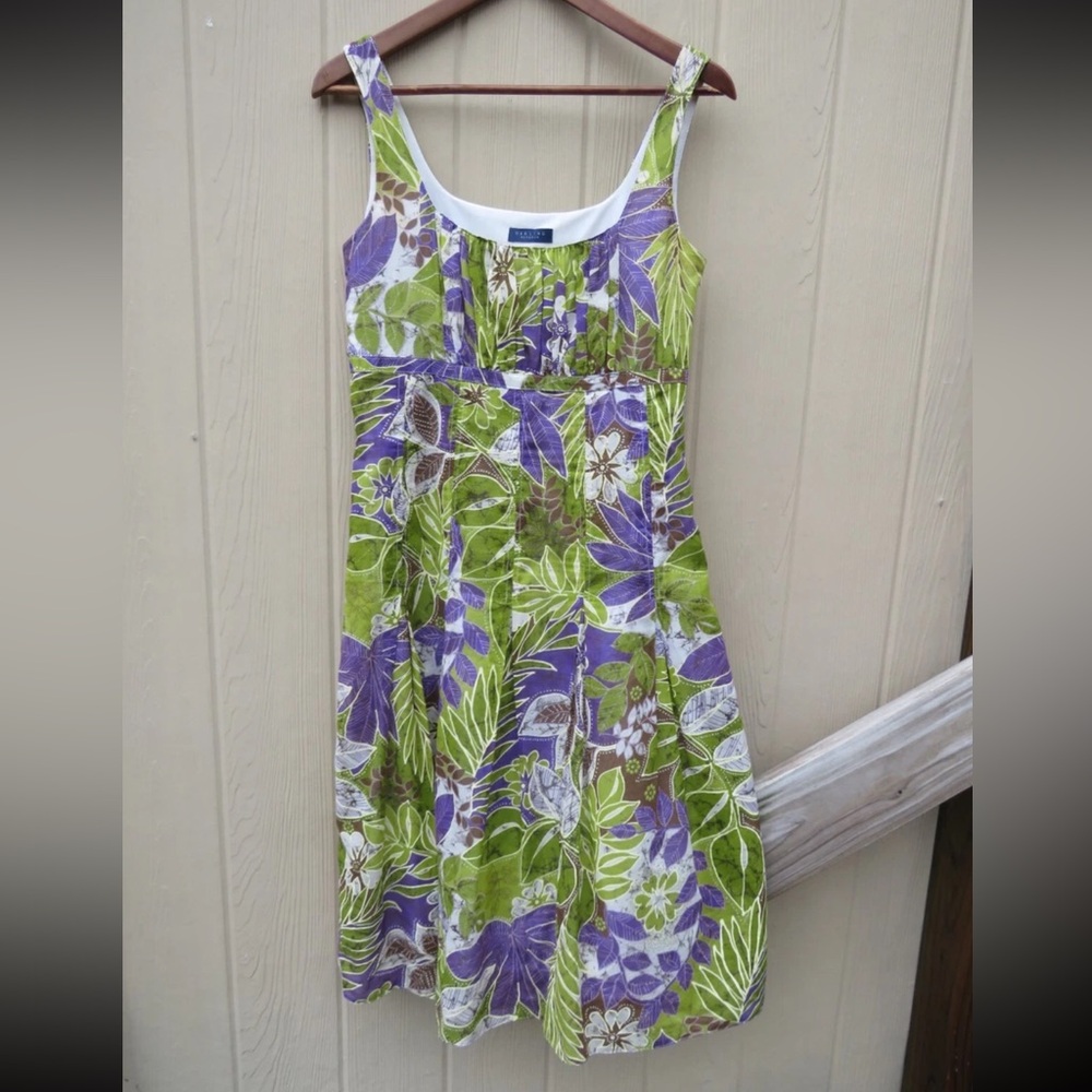 Darling Harbour Green and Purple Floral Maxi Dress